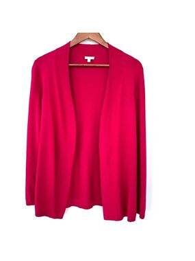 Talbots open cardigan in a cotton blend knit, straight cut, form fitting